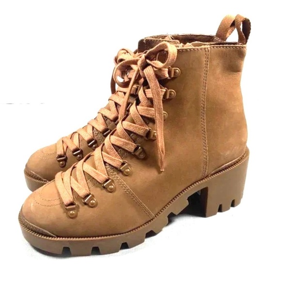 Schutz Shoes Schutz Xayane Combat style Women's 9.5 in TanBrown Lace-up Bootie - Picture 9 of 10